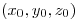 <tex> (x_0 , y_0 , z_0 ) </tex>