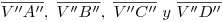 <tex>\overline{V''A''},\ \overline{V''B''},\ \overline{V''C''}\ y\ \overline{V''D''}</tex>