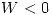 <tex> W<0 </tex>