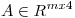 <tex>A \in R^{mx4}</tex>