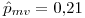 <tex>\hat p_{mv} = 0.21</tex>