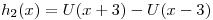 <tex>h_{2}(x) = U(x+3) - U(x-3)</tex>
