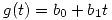 <tex>g(t) = b_0 + b_1t</tex>