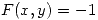 <tex>F(x,y) = -1</tex>