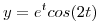 <tex>y=e^tcos(2t)</tex>