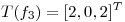 <tex>T(f_3)=[2,0,2]^T</tex>