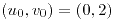 <tex>\left(u_{0},v_{0}\right)=\left(0,2\right)</tex>