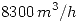 <tex> 8300\,m^3/h </tex>