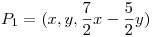 <tex>P_1=(x,y,\frac{7}{2}x-\frac{5}{2}y)</tex>