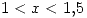 <tex>1<x<1.5</tex>