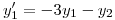 <tex>y'_1=-3y_1-y_2</tex>