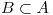 <tex>B \subset A</tex> <tex>B \subset A</tex>