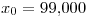 <tex>x_0 = 99.000</tex>