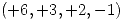 <tex>(+6,+3,+2,-1)</tex> <tex>(+6,+3,+2,-1)</tex>