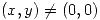 <tex>(x,y)\neq (0,0)</tex>