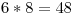 <tex>6*8 = 48</tex>
