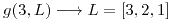 <tex> g(3,L) \longrightarrow L=[3,2,1] </tex>
