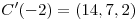 <tex>C'(-2)=(14,7,2)</tex>