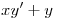 <tex>xy'+y</tex>