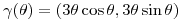 <tex>\gamma (\theta) = (3 \theta \cos \theta, 3 \theta \sin \theta)</tex>