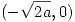 <tex>(-\sqrt{2a},0)</tex>
