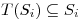 <tex>T(S_i)  \subseteq S_i</tex>
