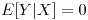 <tex>E[Y|X]=0</tex>