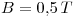 <tex>B= 0.5\, T</tex>