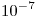 <tex>10^{-7}</tex>