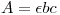 <tex>A=\epsilon b c</tex>