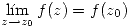 <tex> \lim_{z\rightarrow z_0}f(z)=f(z_0) </tex>