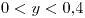 <tex>0<y<0.4</tex>
