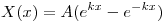 <tex>X(x) = A(e^{kx} - e^{-kx})</tex>