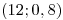 <tex> (12;0,8) </tex>