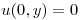 <tex>u(0,y)=0</tex>