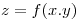 <tex> z=f(x.y) </tex>