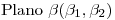 <tex> \mbox{Plano } \beta(\beta_1 , \beta_2)</tex>