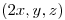 <tex>(2x,y,z)</tex> <tex>(2x,y,z)</tex>