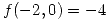 <tex>f(-2,0) = -4</tex>