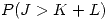 <tex>P(J>K+L)</tex>