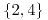 <tex>\{2,4\}</tex>