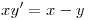 <tex>xy'=x-y</tex>