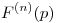 <tex>F^{(n)}(p)</tex>