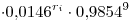 <tex>\cdot0.0146^{r_i}\cdot0.9854^9</tex>