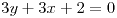 <tex>3y+3x+2=0</tex>