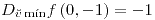 <tex>D_{\breve{v}\min}f\left(0,-1\right)=-1</tex>