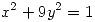 <tex>x^2 + 9y^2 = 1</tex>