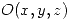 <tex>O(x,y,z)</tex>