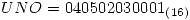 <tex>UNO = 040502030001_{(16)}</tex>