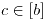 <tex>c \in [b]</tex>